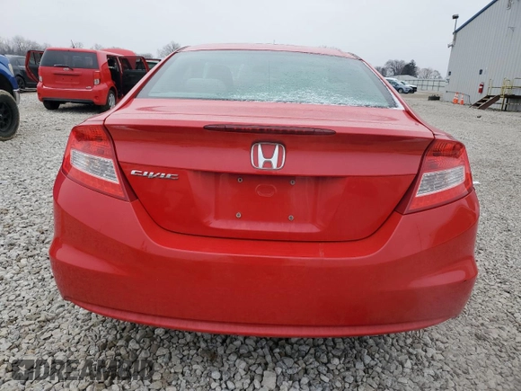 2012 Honda Civic Cpe EX-L with VIN 2HGFG3B10CH520861, listed as a Copart auction lot 45097175 with 129,672 mi miles and Salvage Title. Bid and sale history available at carsss.com. Image 6.