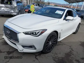 2018 Infiniti Q60 Luxe with VIN JN1CV7EK6JM200248, listed as a IAAI auction lot 41383059 with 55,459 mi miles and . Bid and sale history available at carsss.com. Image 2.