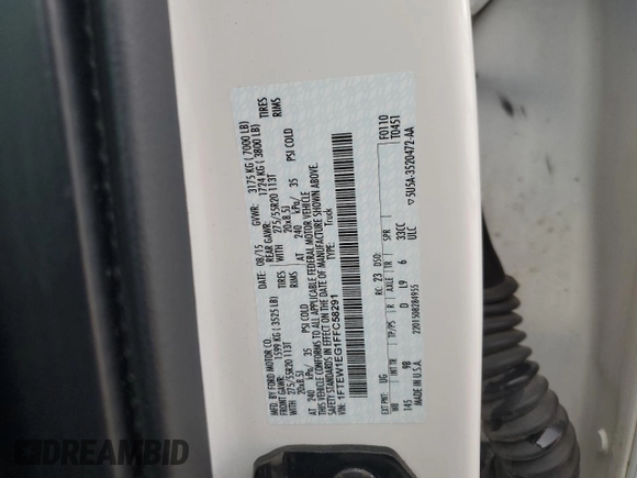 2015 Ford F-150 XLT z VIN 1FTEW1EG1FFC58291, wystawiony jako Copart lot #61095535 z przebiegiem 110 255 mil mil oraz Szkoda całkowita • Salvage title. Historia ofert i sprzedaży dostępna na DreamBid. Obrazek 12.