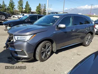 2020 Acura MDX Sport Hybrid w/Technology Pkg with VIN 5J8YD7H5XLL001287, listed as a Copart auction lot 43888194 with 55,464 mi miles. Bid and sale history available at carsss.com. Image 1.