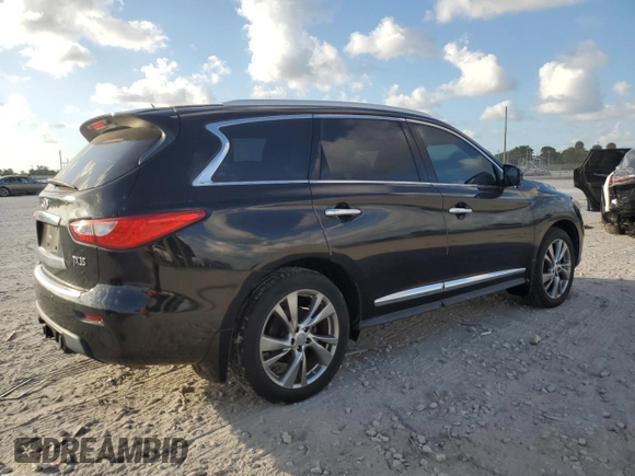 2013 Infiniti JX35 with VIN 5N1AL0MMXDC318989, listed as a Copart auction lot 77993874 with 51,097 mi miles and Non Repairable. Bid and sale history available at carsss.com. Image 3.