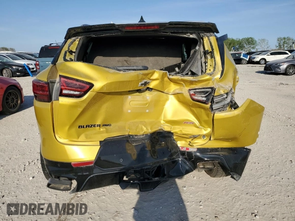 2023 Chevrolet Blazer RS with VIN 3GNKBKRS5PS115593, listed as a Copart auction lot 81202034 with Not provided miles and Salvage title. Bid and sale history available at DreamBid. Image 6.
