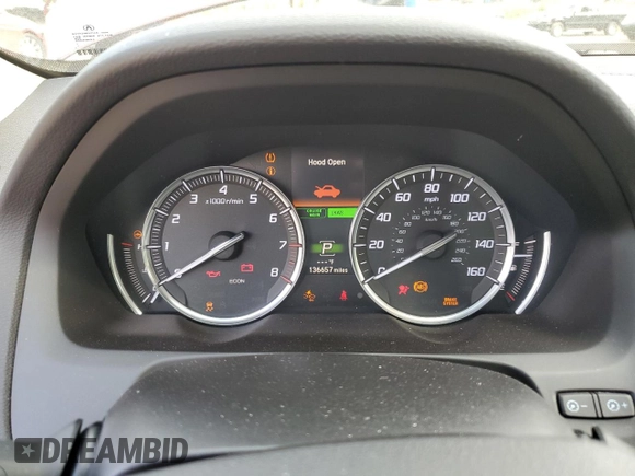 2015 Acura TLX Technology with VIN 19UUB1F59FA010664, listed as a Copart auction lot 57842025 with 136,657 mi miles and Salvage title. Bid and sale history available at DreamBid. Image 9.