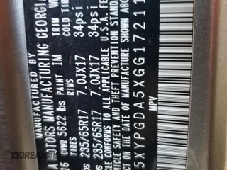 2016 Kia Sorento LX with VIN 5XYPGDA5XGG172116, listed as a Copart auction lot 65265095 with 120,025 mi miles and Clean title. Bid and sale history available at DreamBid. Image 13.