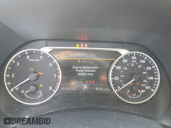 2023 Nissan Sentra SV with VIN 3N1AB8CV1PY226135, listed as a Copart auction lot 52168125 with 63,393 mi miles and Salvage Title. Bid and sale history available at DreamBid. Image 9.
