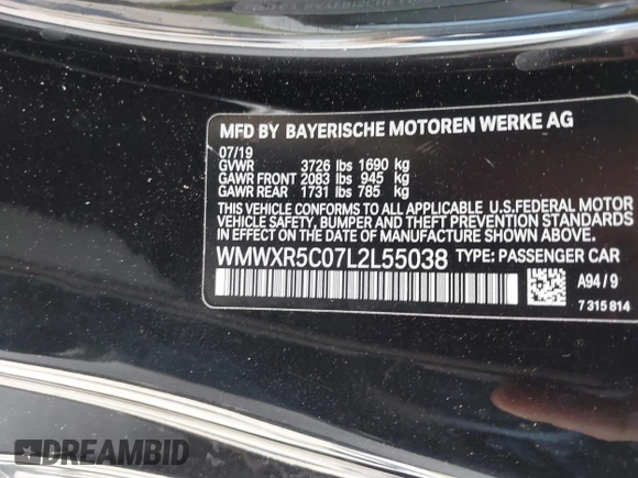 2020 MINI Hardtop Cooper S z VIN WMWXR5C07L2L55038, wystawiony jako IAAI lot #42031685 z przebiegiem 20 629 mil mil oraz . Historia ofert i sprzedaży dostępna na DreamBid. Obrazek 9.
