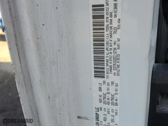 2014 Ram ProMaster Cargo Van with VIN 3C6TRVDG2EE116734, listed as a Copart auction lot 42322584 with 274,134 mi miles and Salvage Title. Bid and sale history available at carsss.com. Image 15.