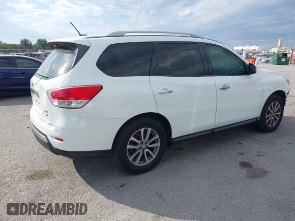2015 Nissan Pathfinder SV z VIN 5N1AR2MM4FC655543, wystawiony jako IAAI lot #40638559 z przebiegiem 183 436 mil mil oraz . Historia ofert i sprzedaży dostępna na DreamBid. Obrazek 4.