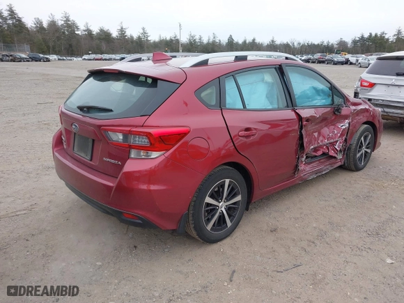 2022 Subaru Impreza Premium with VIN 4S3GTAD68N3701286, listed as a IAAI auction lot 41256344 with 62,339 mi miles. Bid and sale history available at carsss.com. Image 4.