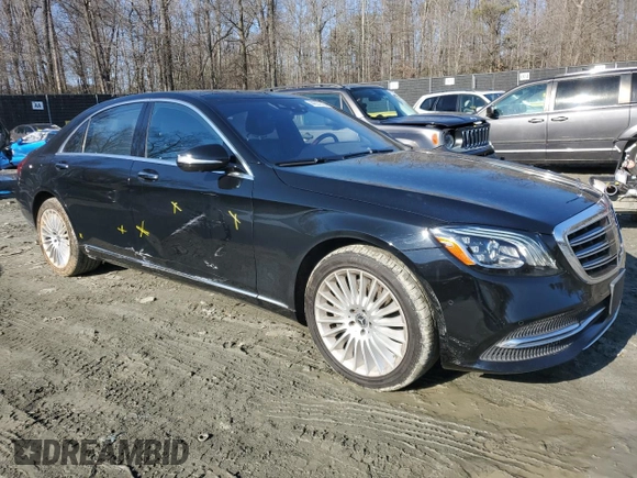 2018 Mercedes-Benz S 560 with VIN WDDUG8GB4JA369092, listed as a Copart auction lot 44637515 with 55,409 mi miles and Salvage Title. Bid and sale history available at carsss.com. Image 4.