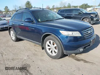 2005 Infiniti FX35 with VIN JNRAS08W65X210009, listed as a IAAI auction lot 41923781 with 220,783 mi miles. Bid and sale history available at carsss.com. Image 1.