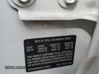 2019 Buick Regal Preferred with VIN W04GL6SXXK1075623, listed as a Copart auction lot 53975035 with 69,950 mi miles and Salvage title. Bid and sale history available at DreamBid. Image 12.