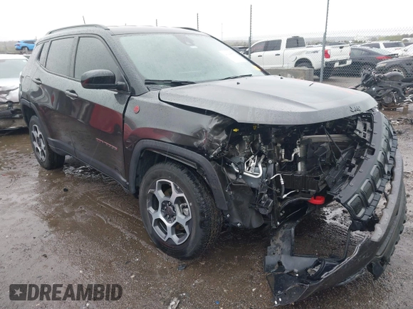 2022 Jeep Compass Trailhawk with VIN 3C4NJDDBXNT206118, listed as a IAAI auction lot 41945077 with 7,785 mi miles and . Bid and sale history available at DreamBid. Image 1.