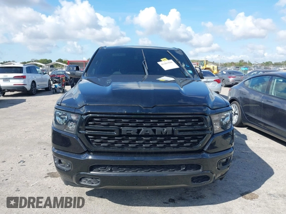 2022 Ram 1500 Big Horn with VIN 1C6SRFFT1NN220669, listed as a IAAI auction lot 41483598 with 1 mi miles. Bid and sale history available at carsss.com. Image 12.