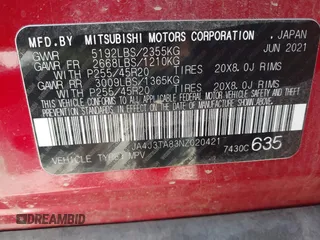 2022 Mitsubishi Outlander ES z VIN JA4J3TA83NZ020421, wystawiony jako IAAI lot #41914561 z przebiegiem 71 050 mil mil oraz . Historia ofert i sprzedaży dostępna na DreamBid. Obrazek 9.