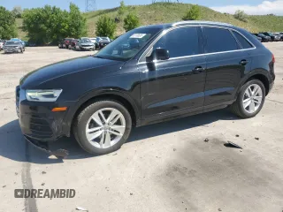 2016 Audi Q3 Premium Plus with VIN WA1EFCFS9GR021167, listed as a Copart auction lot 60133695 with 80,453 mi miles and Salvage title. Bid and sale history available at DreamBid. Image 1.