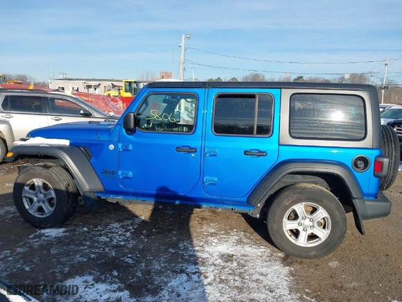 2021 Jeep Wrangler Unlimited Sport S with VIN 1C4HJXDN6MW775307, listed as a IAAI auction lot 41355806 with NaN miles. Bid and sale history available at carsss.com. Image 15.