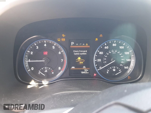 2023 Hyundai Kona SEL with VIN KM8K32AB1PU049637, listed as a Copart auction lot 88974675 with 18,453 mi miles and Salvage Title. Bid and sale history available at DreamBid. Image 9.