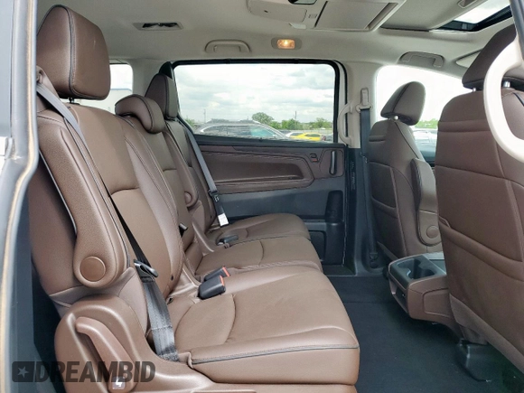 2025 Honda Odyssey Touring with VIN 5FNRL6H88SB001428, listed as a Copart auction lot 53836615 with 14,580 mi miles and Salvage title. Bid and sale history available at DreamBid. Image 11.