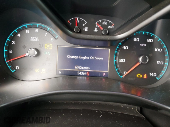 2020 GMC Canyon 2WD SLE with VIN 1GTG5CENXL1247286, listed as a Copart auction lot 44579615 with 54,364 mi miles and Salvage Title. Bid and sale history available at carsss.com. Image 9.
