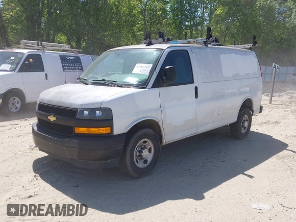 2021 Chevrolet Express Cargo with VIN 1GCWGAFP2M1262456, listed as a IAAI auction lot 42007767 with 56,144 mi miles and . Bid and sale history available at DreamBid. Image 18.