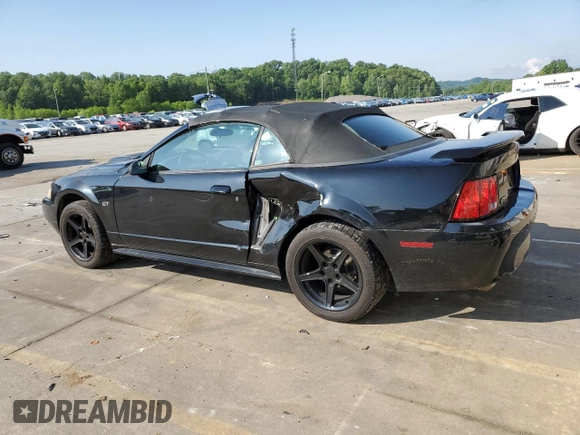 2002 Ford Mustang GT Deluxe with VIN 1FAFP45X02F201213, listed as a Copart auction lot 56493595 with 81,776 mi miles and Salvage title. Bid and sale history available at DreamBid. Image 2.