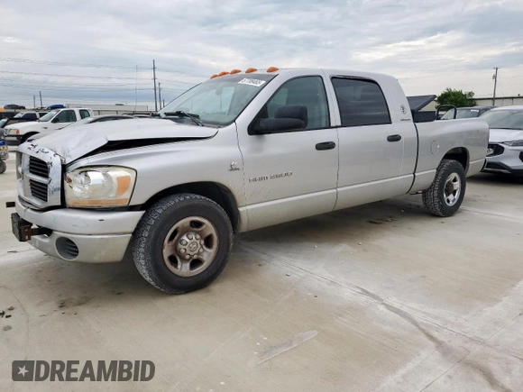 2006 Dodge 2500 SLT with VIN 3D7KR29C86G199316, listed as a Copart auction lot 57789465 with 288,758 mi miles and Salvage title. Bid and sale history available at DreamBid. Image 1.