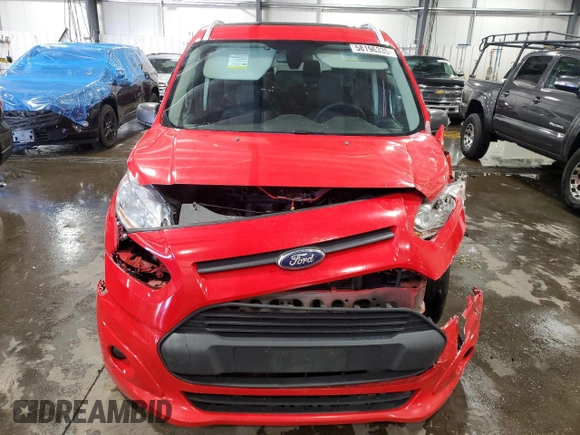 2016 Ford Transit Connect XLT with VIN NM0GE9F7XG1238027, listed as a Copart auction lot 58196335 with 137,144 mi miles and Salvage title. Bid and sale history available at DreamBid. Image 5.
