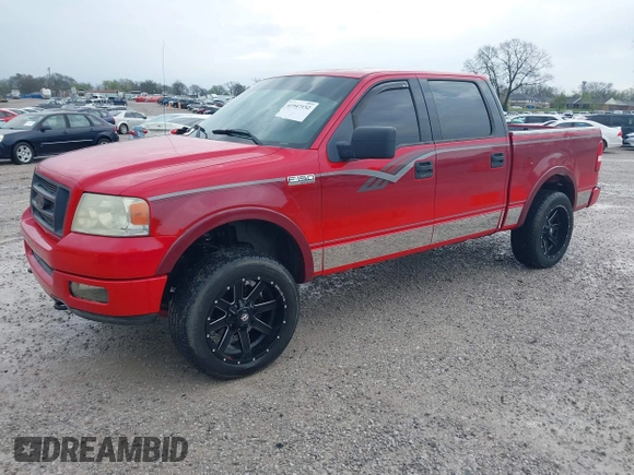 2004 Ford F-150 XLT with VIN 1FTPW14524KD24182, listed as a IAAI auction lot 41947152 with 163,920 mi miles. Bid and sale history available at carsss.com. Image 2.