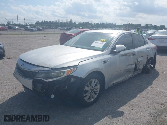 2018 Kia Optima LX with VIN 5XXGT4L39JG235287, listed as a IAAI auction lot 41802035 with 96,412 mi miles. Bid and sale history available at carsss.com. Image 16.