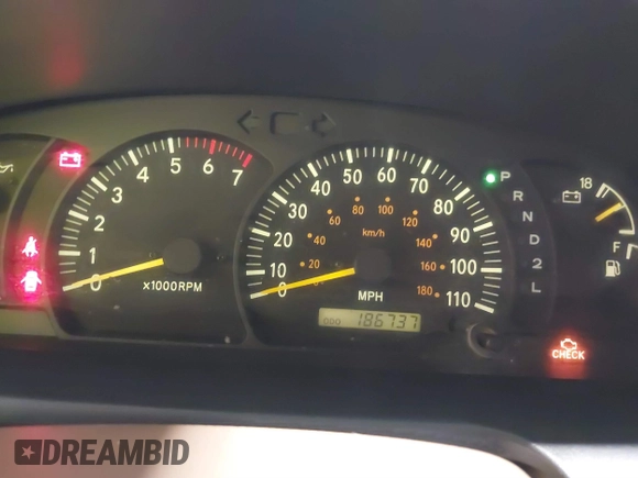2001 Toyota Tundra SR5 with VIN 5TBRT34141S180870, listed as a IAAI auction lot 41494026 with 186,737 mi miles and . Bid and sale history available at DreamBid. Image 7.