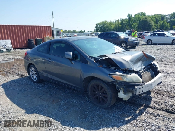 2012 Honda Civic Cpe EX with VIN 2HGFG3B84CH524621, listed as a IAAI auction lot 39497554 with 252,852 mi miles. Bid and sale history available at carsss.com. Image 1.
