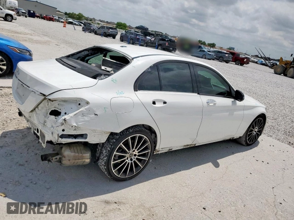 2019 Mercedes-Benz C 300 with VIN 55SWF8DBXKU310789, listed as a Copart auction lot 54862875 with 63,094 mi miles and Salvage Title. Bid and sale history available at DreamBid. Image 3.