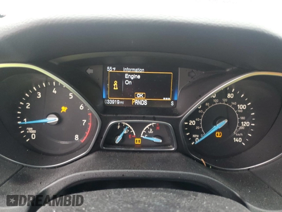 2016 Ford Focus SE with VIN 1FADP3KEXGL303972, listed as a Copart auction lot 49106385 with 33,919 mi miles and Salvage Title. Bid and sale history available at carsss.com. Image 9.