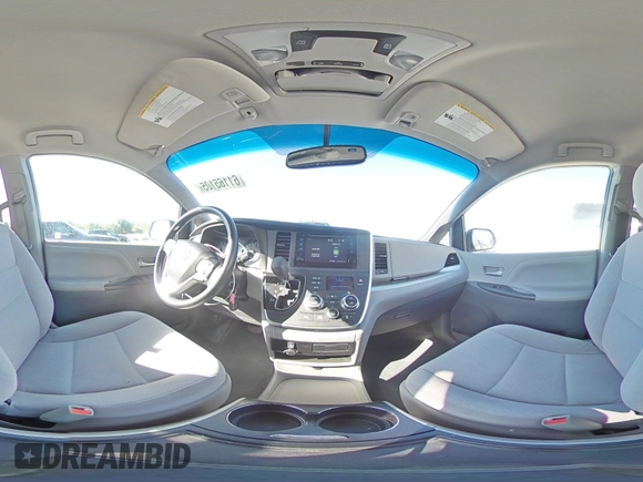 2015 Toyota Sienna LE with VIN 5TDJK3DC2FS126466, listed as a Copart auction lot 61165105 with 56,634 mi miles and Salvage title. Bid and sale history available at DreamBid. Image 16.