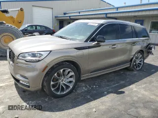 2021 Lincoln Aviator Grand Touring z VIN 5LMYJ8XY6MNL01108, wystawiony jako Copart lot #63225555 z przebiegiem 40 974 mil mil oraz Szkoda całkowita • Salvage title. Historia ofert i sprzedaży dostępna na DreamBid. Obrazek 1.