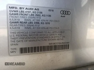 2018 Audi Q3 Premium with VIN WA1BCCFS5JR032069, listed as a Copart auction lot 67421882 with 35,876 mi miles. Bid and sale history available at carsss.com. Image 12.