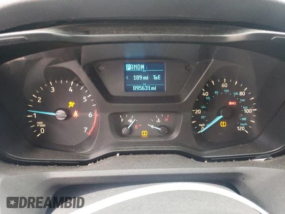 2016 Ford Transit XL with VIN 1FBAX2CG6GKA01273, listed as a Copart auction lot 53082045 with 95,631 mi miles and Salvage title. Bid and sale history available at DreamBid. Image 9.