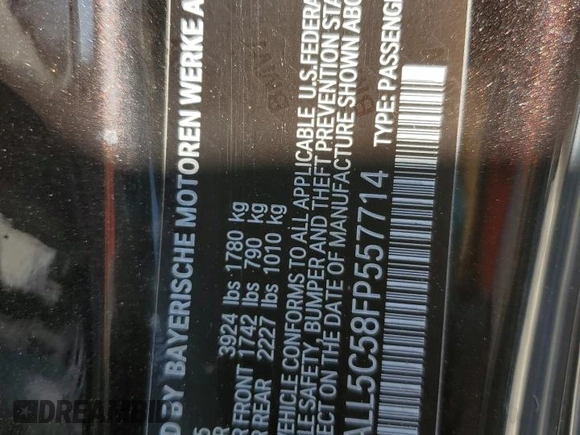 2015 BMW Z4 sDrive28i z VIN WBALL5C58FP557714, wystawiony jako Copart lot #56955565 z przebiegiem 107 962 mil mil oraz Szkoda całkowita • Salvage title. Historia ofert i sprzedaży dostępna na DreamBid. Obrazek 12.