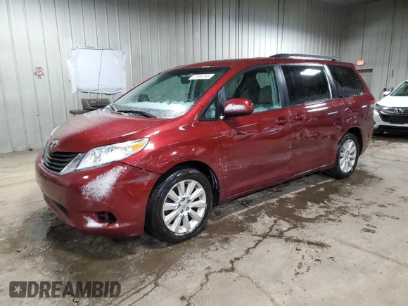 2013 Toyota Sienna LE with VIN 5TDJK3DC9DS056350, listed as a Copart auction lot 47869765 with 65,188 mi miles and Clean Title. Bid and sale history available at carsss.com. Image 1.