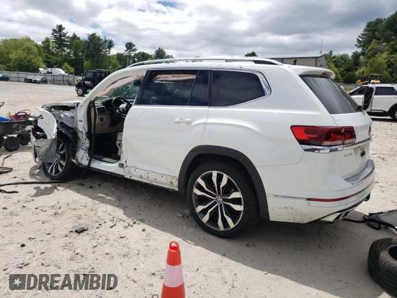 2021 Volkswagen Atlas SEL Premium R-Line with VIN 1V2FR2CA3MC550747, listed as a Copart auction lot 57286075 with Not provided miles and Salvage title. Bid and sale history available at DreamBid. Image 2.