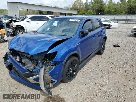 2017 Mitsubishi Outlander ES with VIN JA4AP3AU2HZ049852, listed as a Copart auction lot 51135815 with 121,788 mi miles and Salvage title. Bid and sale history available at DreamBid. Image 1.