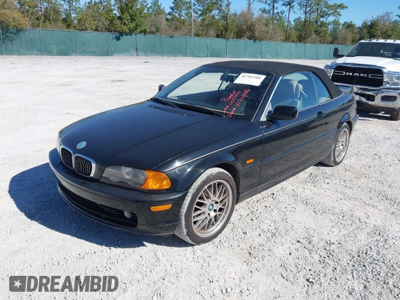 2002 BMW 3 Series 325Ci with VIN WBABS33432JY42554, listed as a IAAI auction lot 41701386 with 115,294 mi miles and . Bid and sale history available at DreamBid. Image 2.