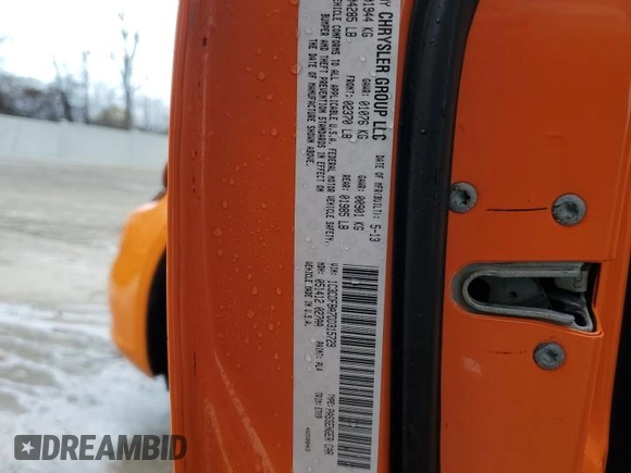 2013 Dodge Dart SXT with VIN 1C3CDFBA7DD315729, listed as a Copart auction lot 53944055 with 160,480 mi miles and Non Repairable. Bid and sale history available at carsss.com. Image 12.