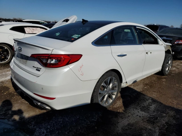 2015 Hyundai Sonata 2.0T Limited with VIN 5NPE34ABXFH146700, listed as a Copart auction lot 46235005 with 176,886 mi miles and Salvage Title. Bid and sale history available at carsss.com. Image 3.