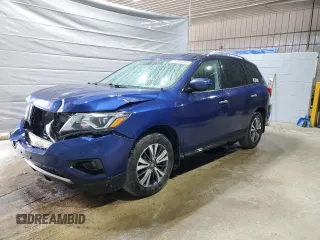 2017 Nissan Pathfinder SV with VIN 5N1DR2MM9HC902958, listed as a Copart auction lot 53950335 with 157,553 mi miles and Salvage title. Bid and sale history available at DreamBid. Image 1.