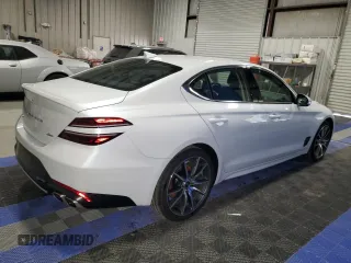 2023 Genesis G70 2.0T with VIN KMTG34TAXPU131832, listed as a Copart auction lot 44111124 with 3,203 mi miles and Non Repairable. Bid and sale history available at DreamBid. Image 3.