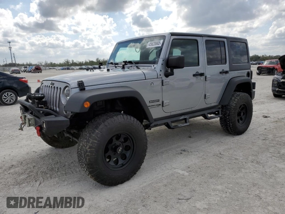 2018 Jeep Wrangler JK Unlimited Sport S with VIN 1C4BJWDG9JL860379, listed as a Copart auction lot 45628665 with 55,515 mi miles and Non Repairable. Bid and sale history available at carsss.com. Image 1.