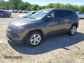 2024 Jeep Compass Sport with VIN 3C4NJDAN2RT600460, listed as a Copart auction lot 53702675 with 28,303 mi miles and Salvage title. Bid and sale history available at DreamBid. Image 1.