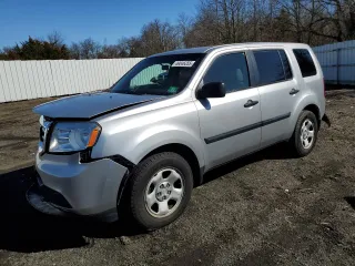 2015 Honda Pilot LX with VIN 5FNYF4H21FB051080, listed as a Copart auction lot 49046355 with 122,252 mi miles and Salvage Title. Bid and sale history available at carsss.com. Image 1.